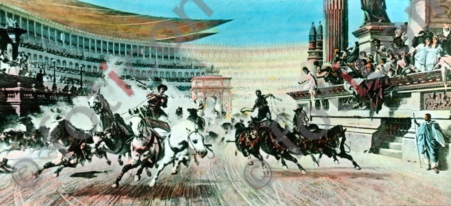Wagenrennen im Circus des Nero | Chariot racing in the circus of Nero - Foto simon-107-036.jpg | foticon.de - Bilddatenbank für Motive aus Geschichte und Kultur
